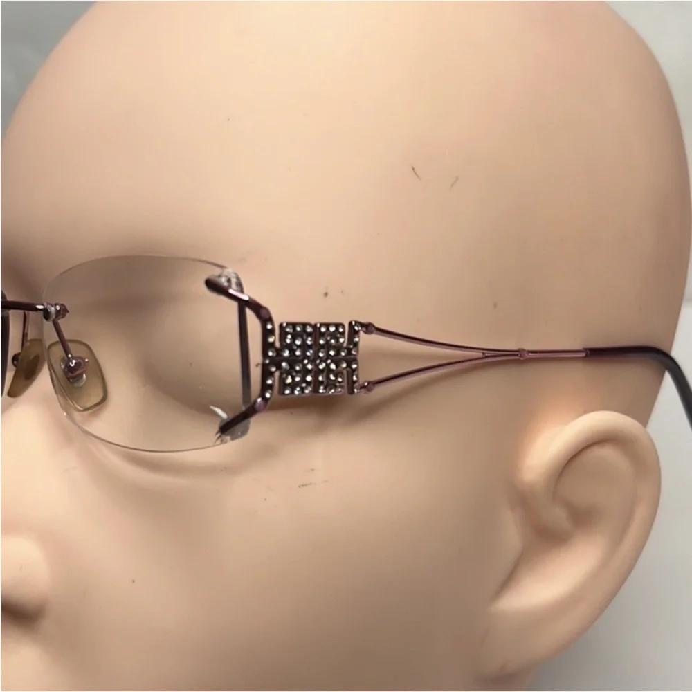 Gorgeous Authentic Versace luxury designer rimless prescription eyeglasses